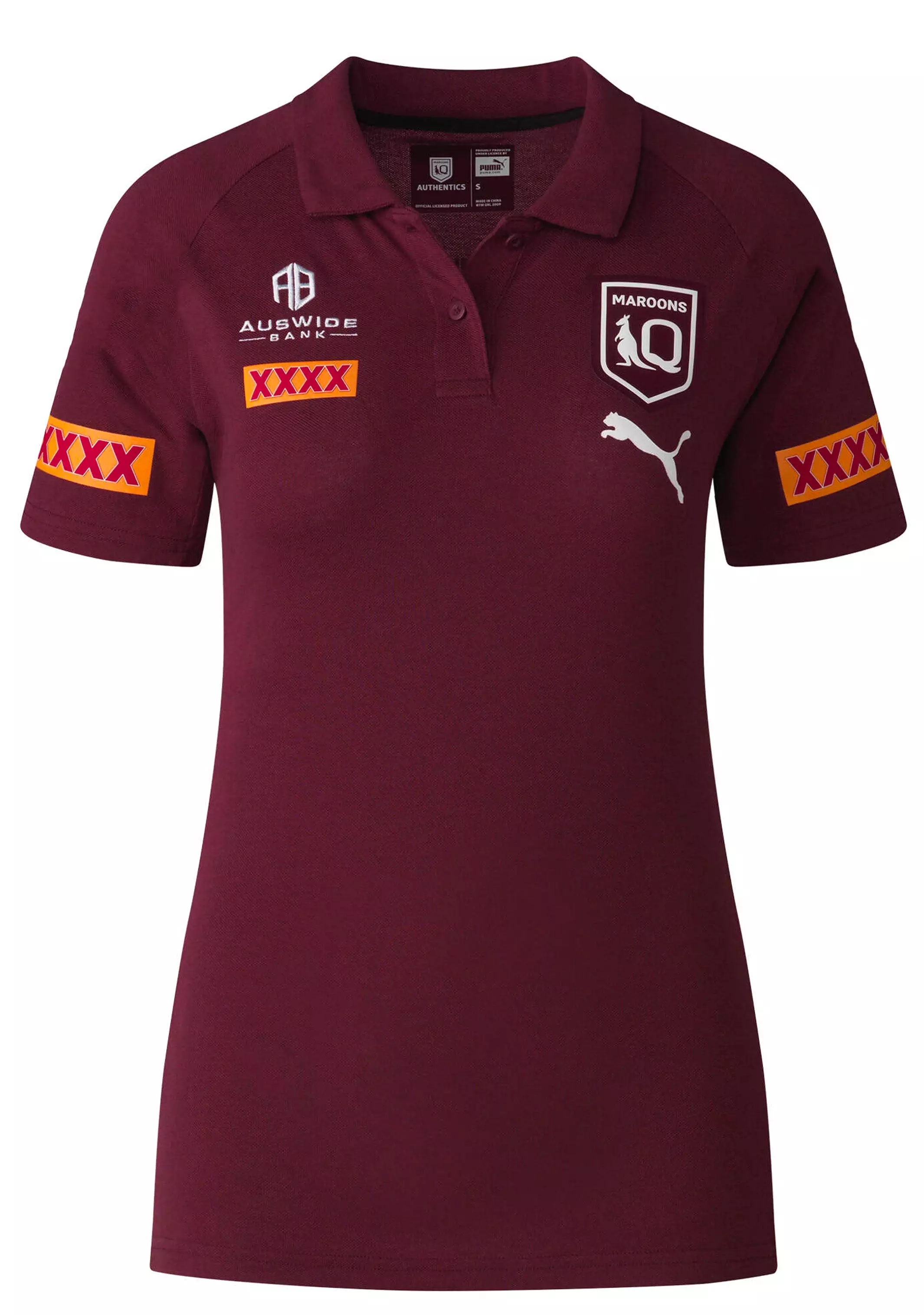 Puma Womens Queensland Maroons Polo Shirt <br> 768675 01