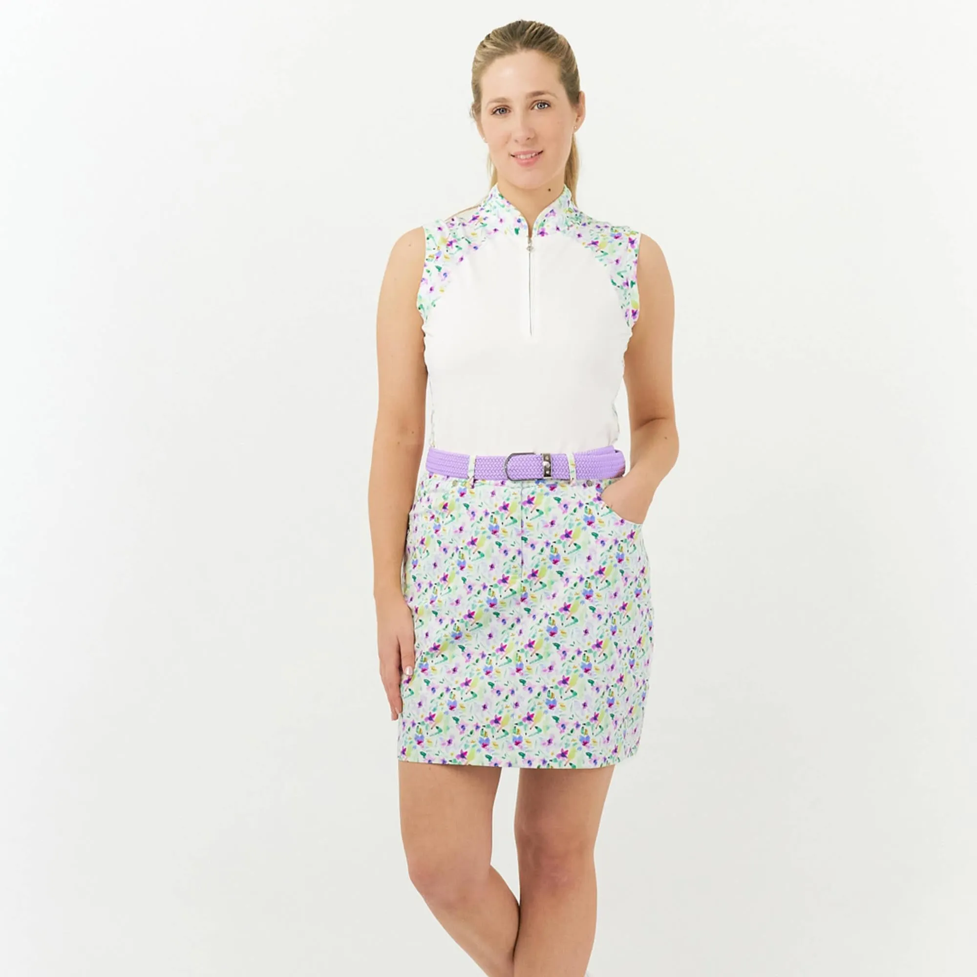 Pure Golf Clarity Ladies Golf Skort Ethereal Bouquet