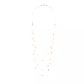 Rose Gold Layered Bead Station Necklace