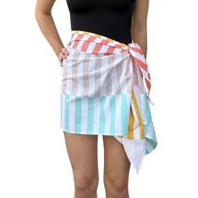 Sunbaker Wrap Skirt - Multi Stripe