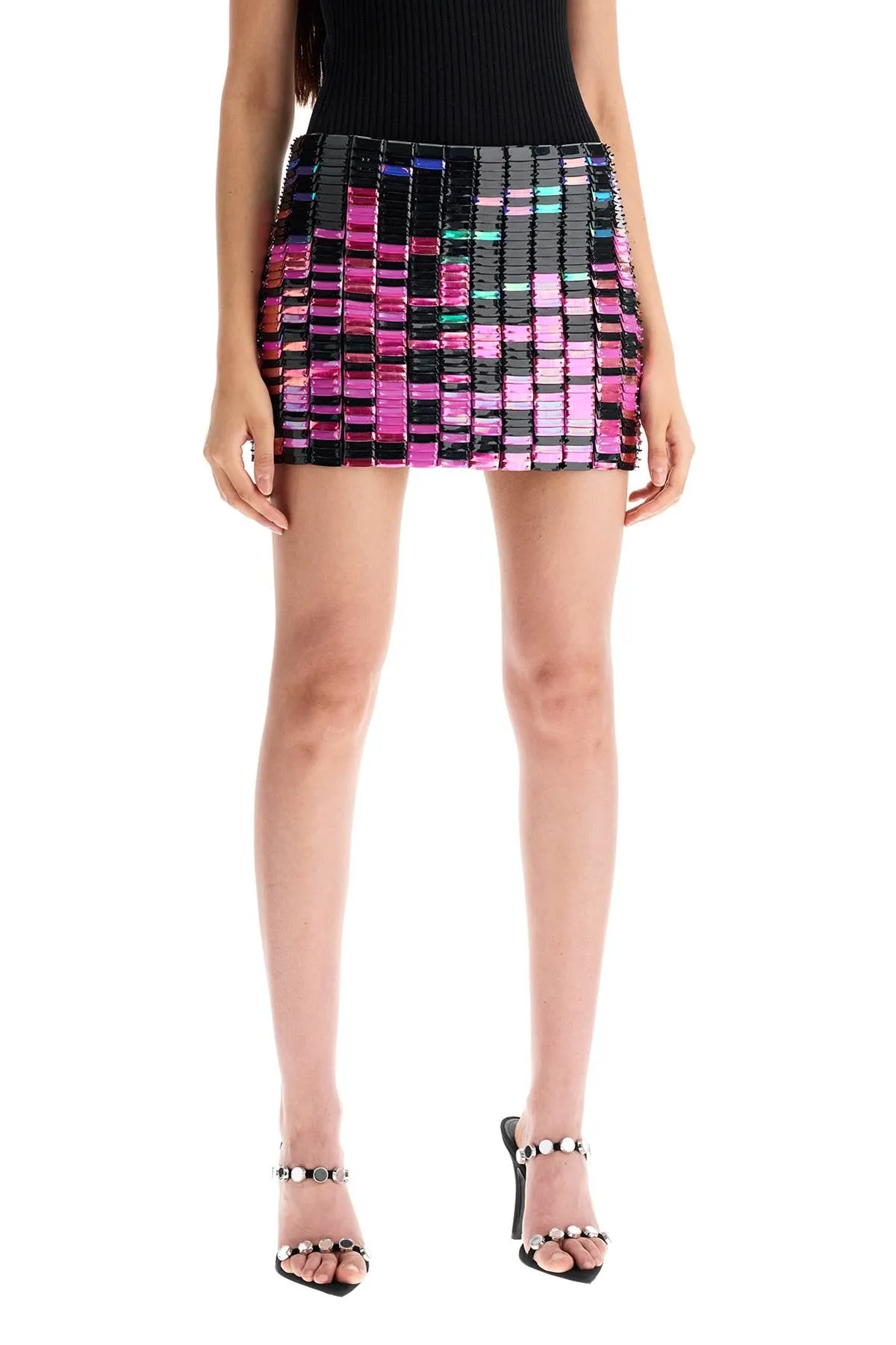 The Attico Rue Mini Skirt With   Black