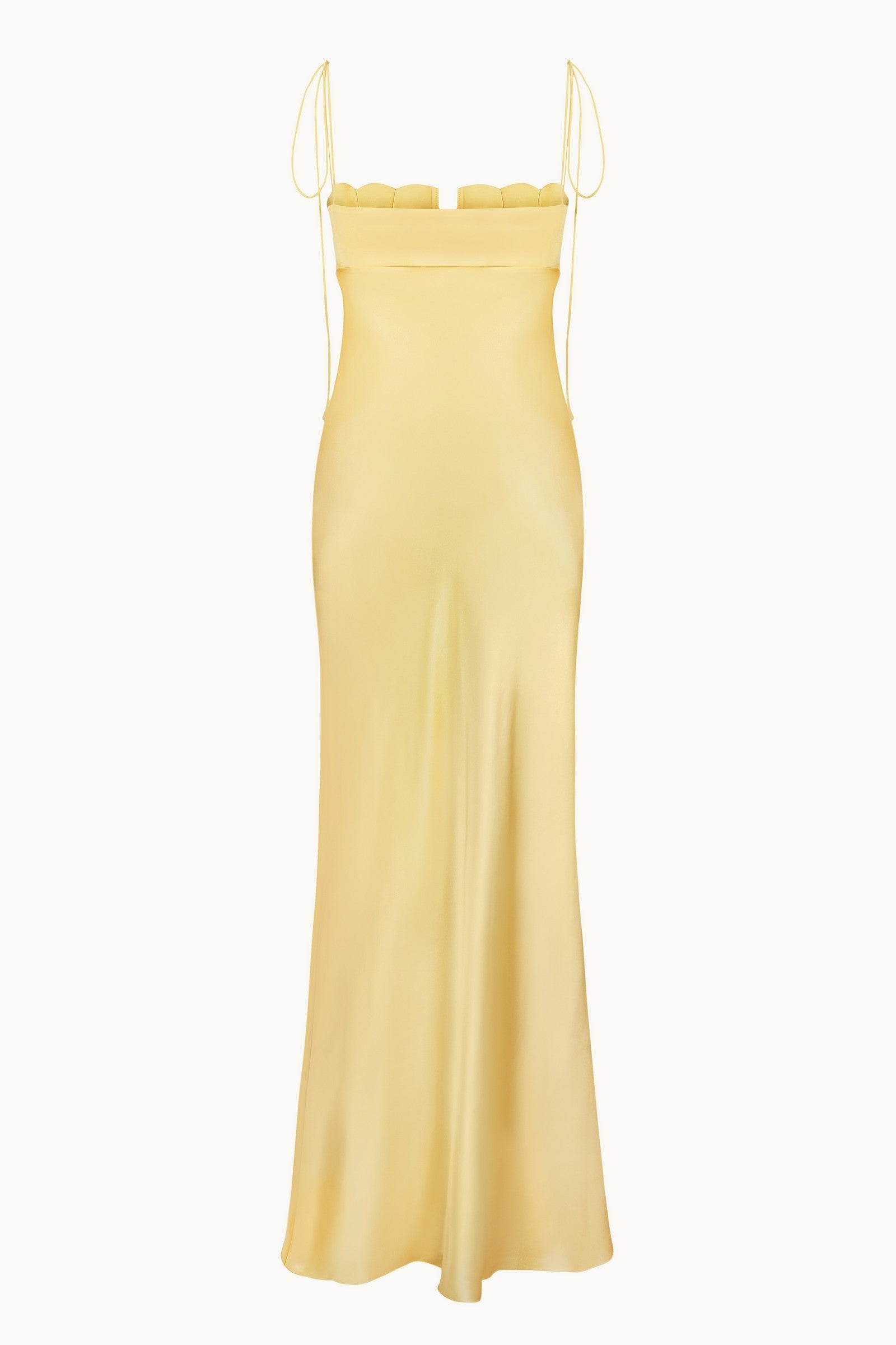 Tulip Maxi Dress in Lemon Yellow