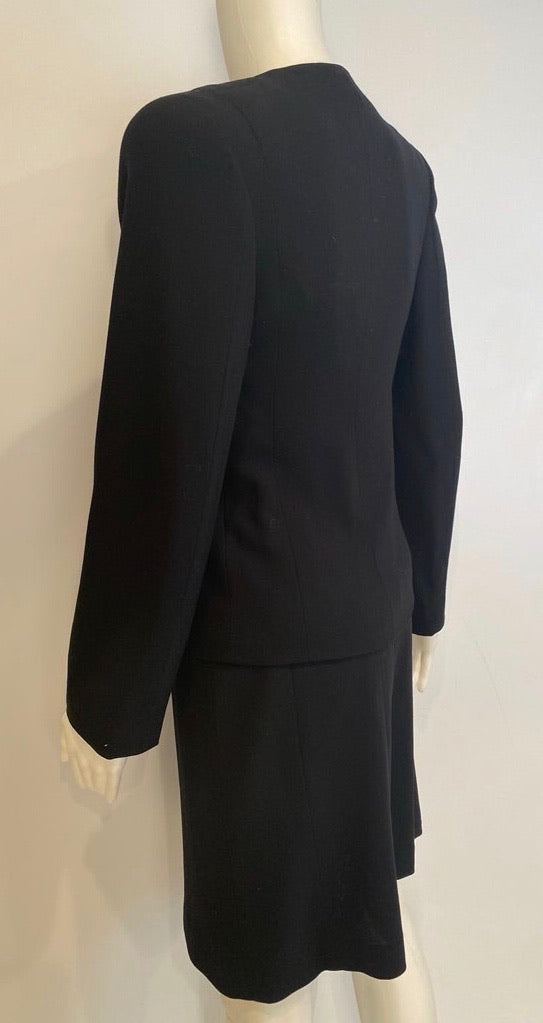 Vintage Chanel 98A, 1998 Fall black skirt suit FR 36