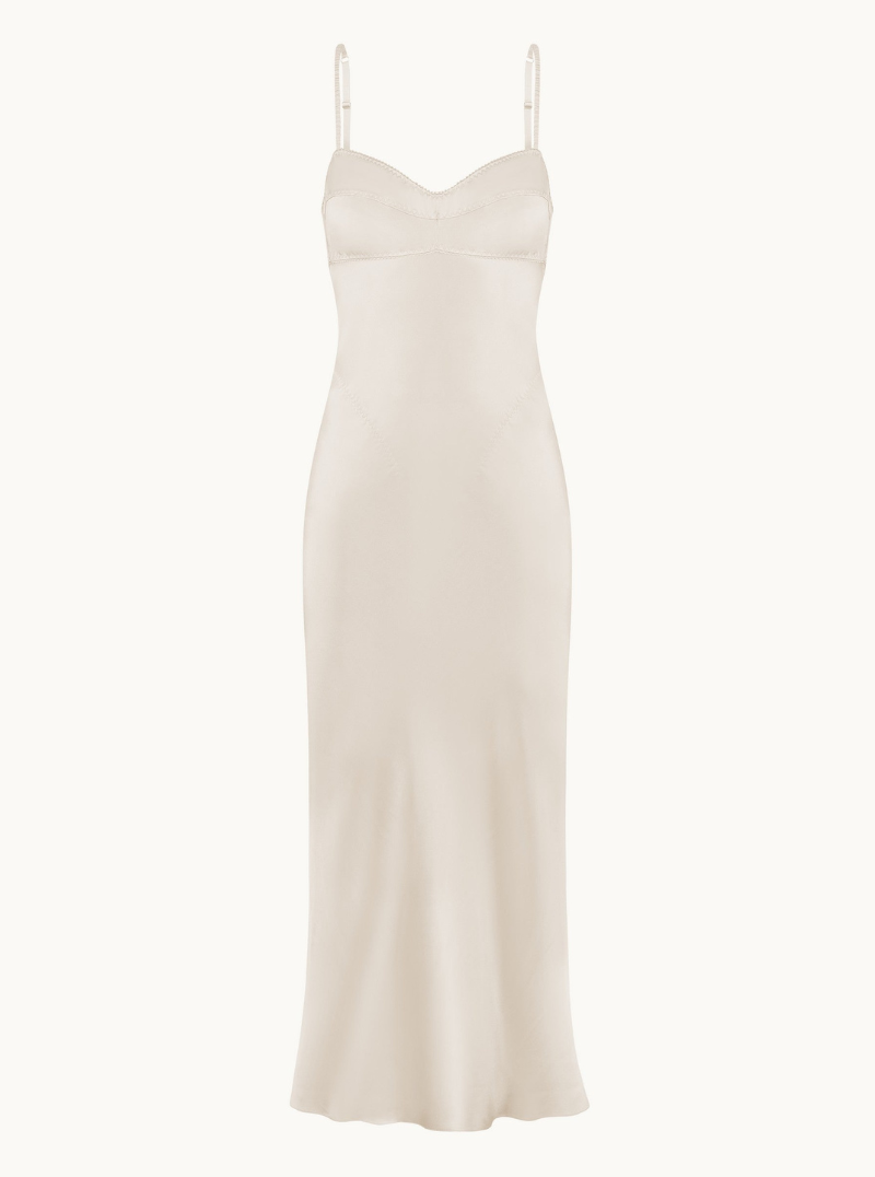 Waterlily Midi Dress in Ivory