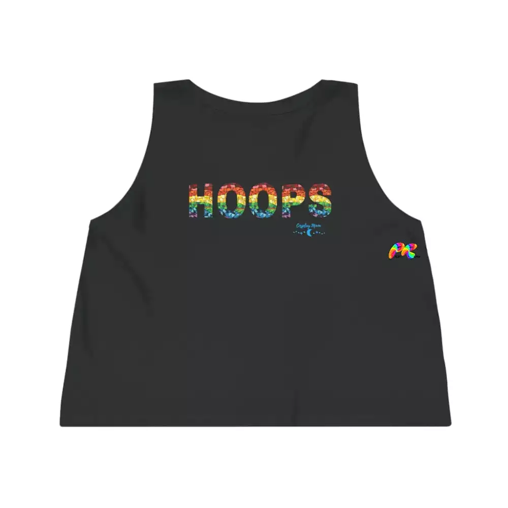 Women's Cropped Tank Top, HOOPS