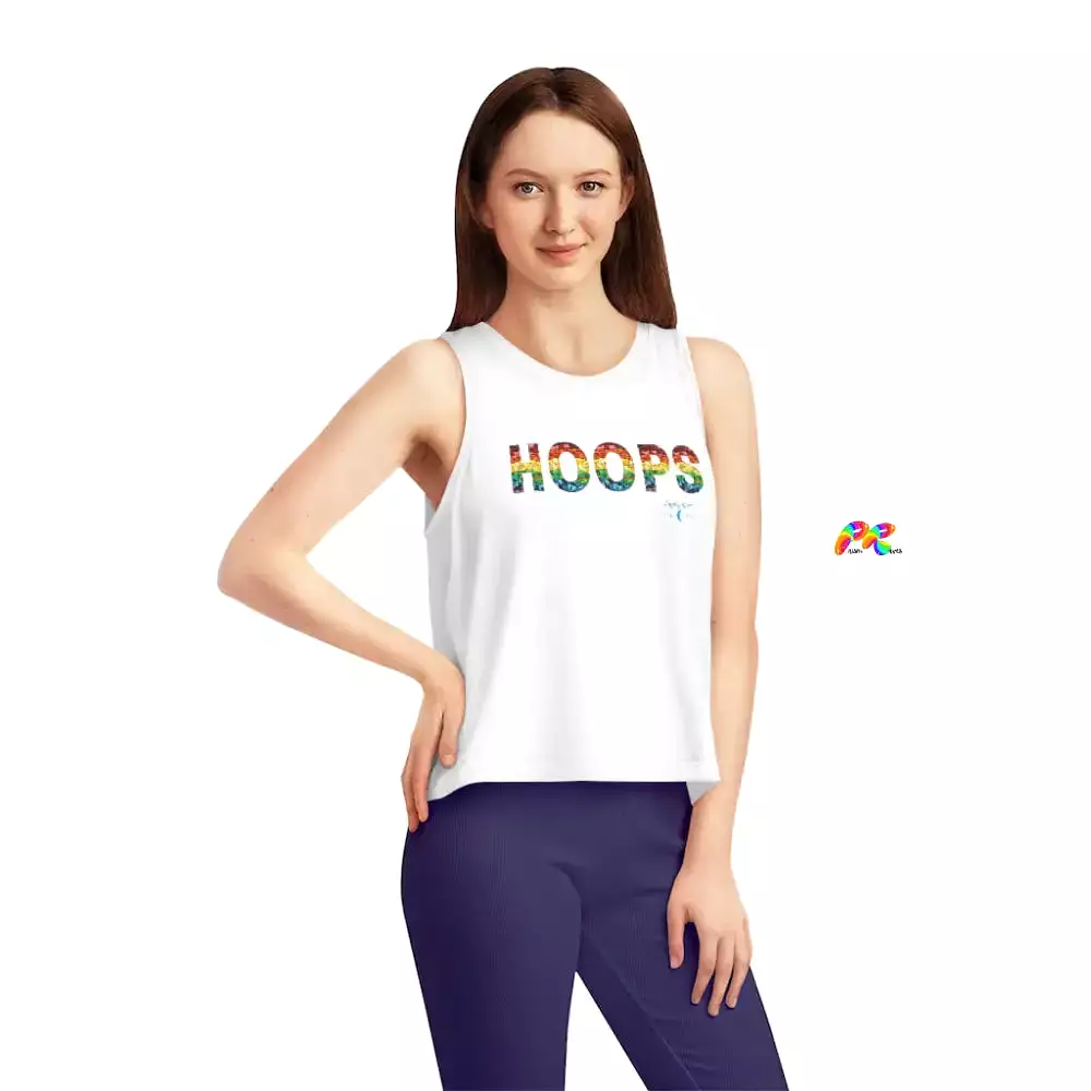 Women's Cropped Tank Top, HOOPS