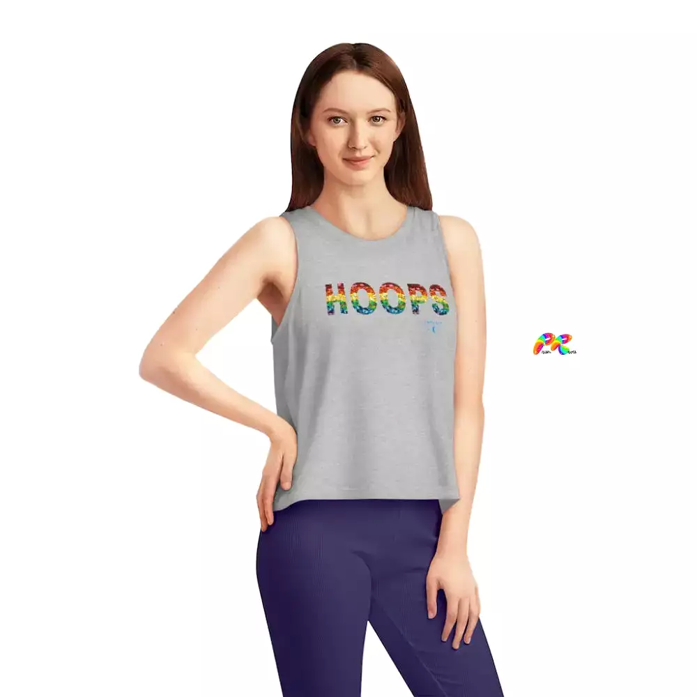 Women's Cropped Tank Top, HOOPS