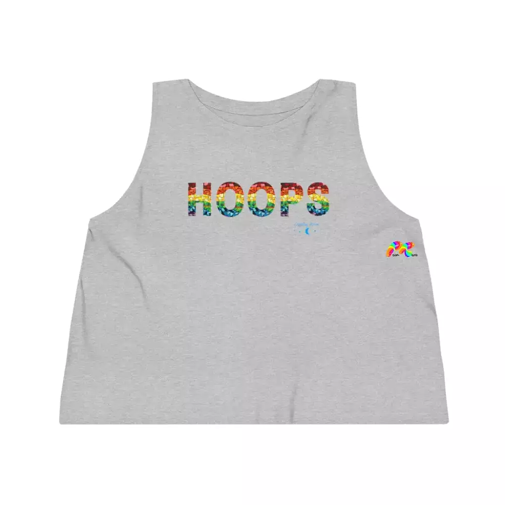 Women's Cropped Tank Top, HOOPS