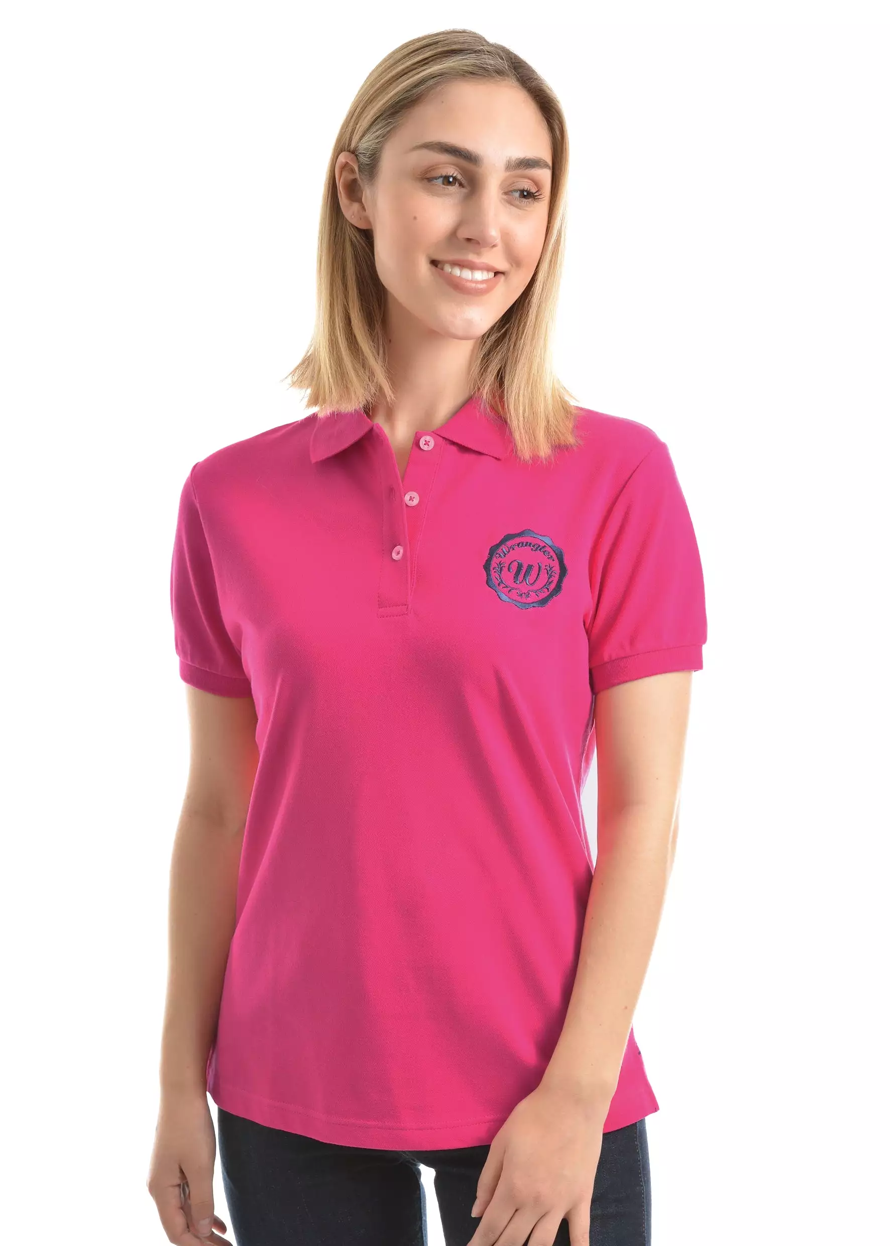 Women's Wrangler Tina Shortsleeve Polo - Fuschia